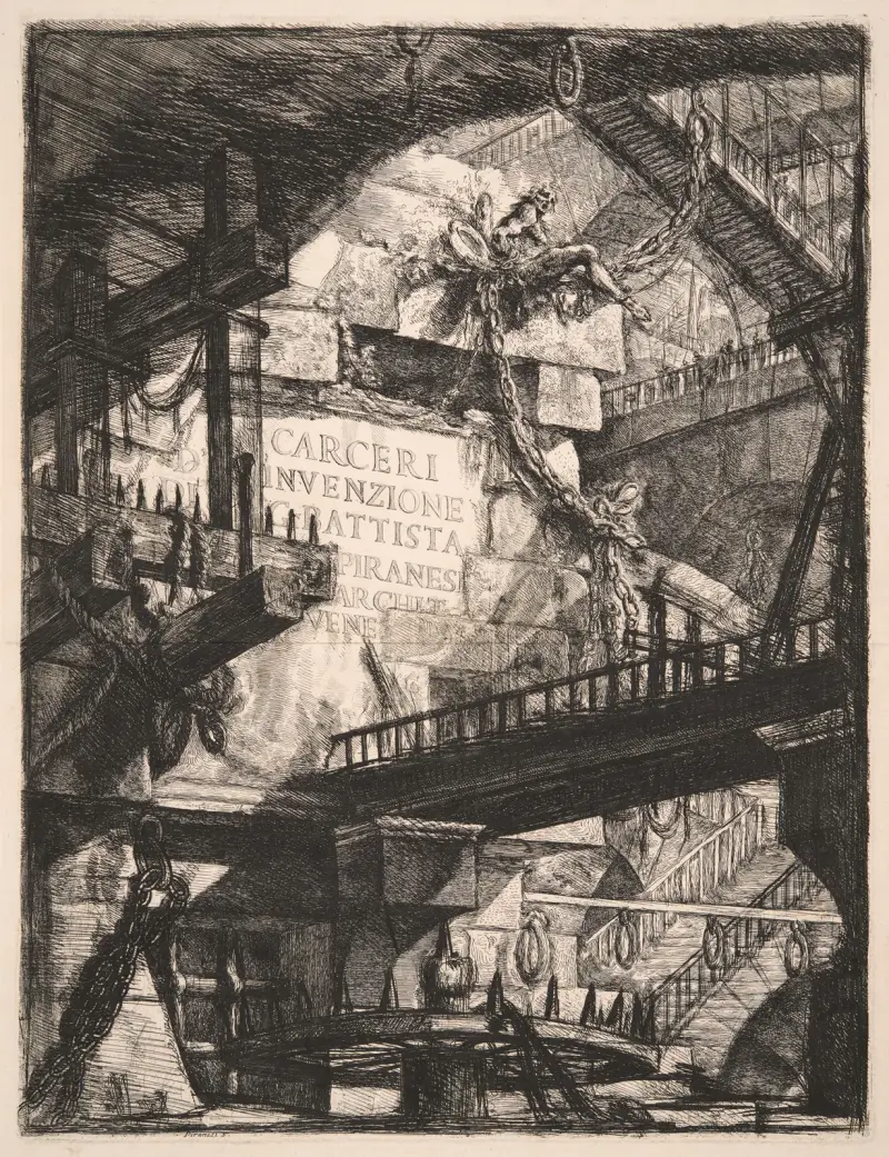 Imaginary Prisons of G. Battista Piranesi, Venetian Architect; title page av Giovanni Battista Piranesi