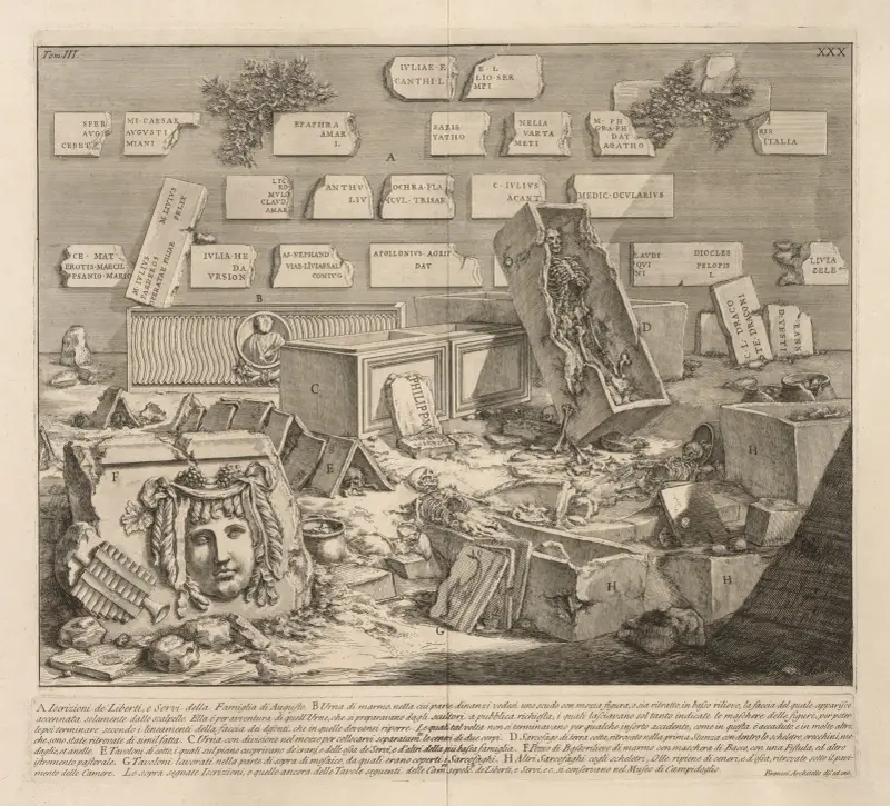 Iscrizioni de Liberti e Servi av Giovanni Battista Piranesi