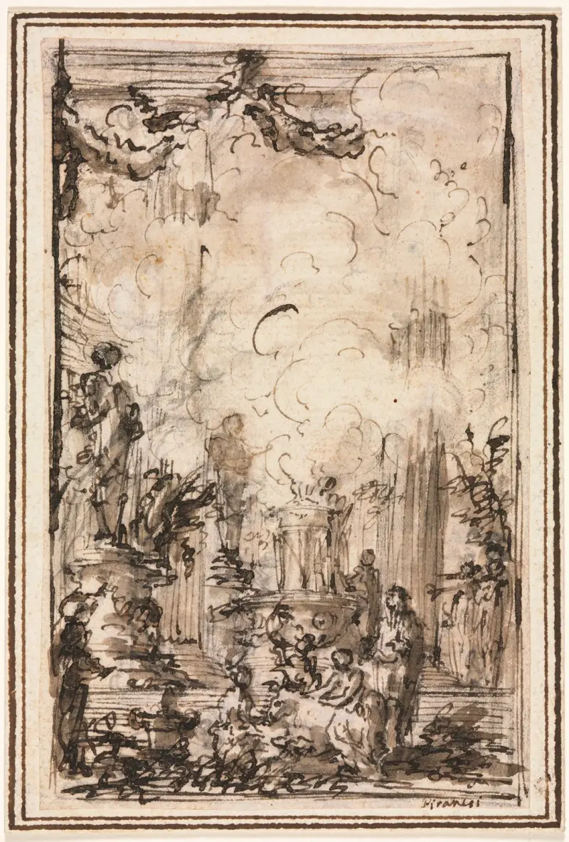 Sacrificial Offering in a Temple av Giovanni Battista Piranesi