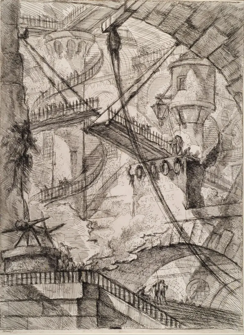 The Drawbridge av Giovanni Battista Piranesi