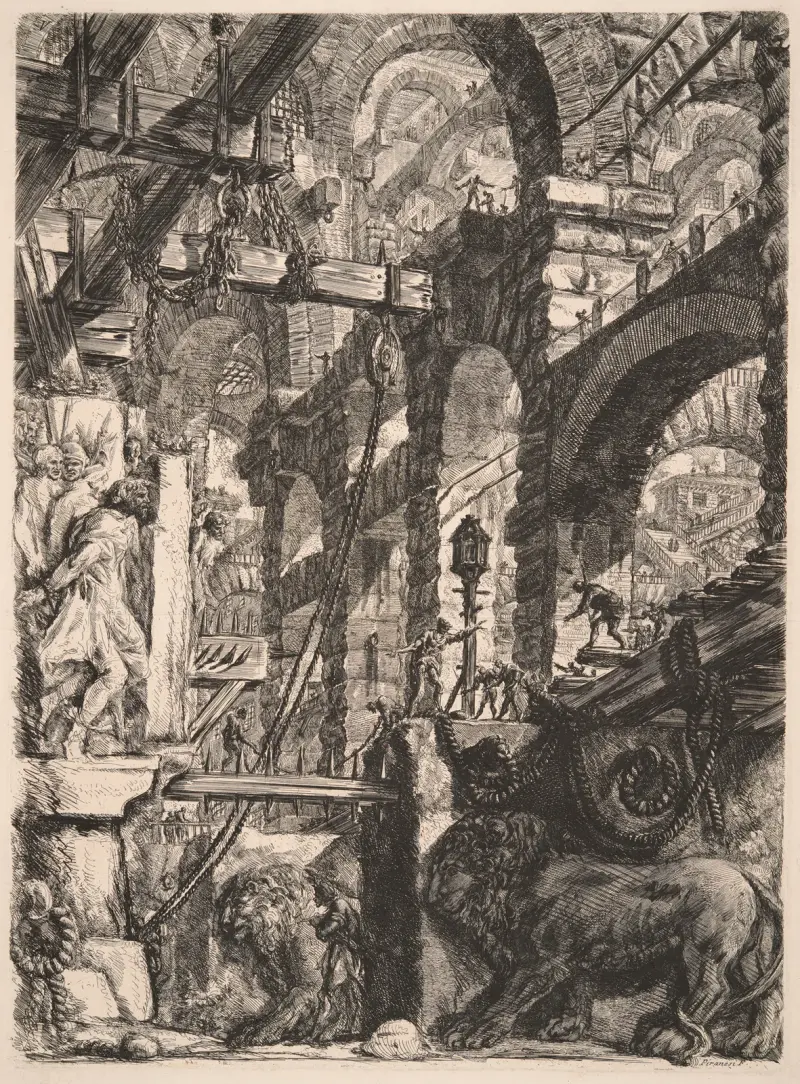The Lion Bas-Reliefs av Giovanni Battista Piranesi