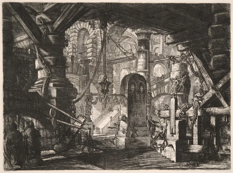 The Pier with Chains av Giovanni Battista Piranesi