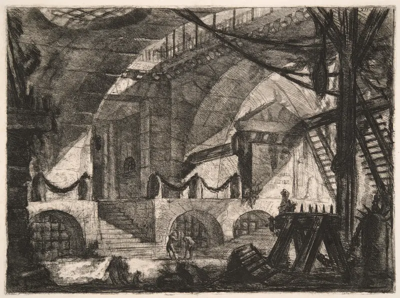 The Sawhorse av Giovanni Battista Piranesi