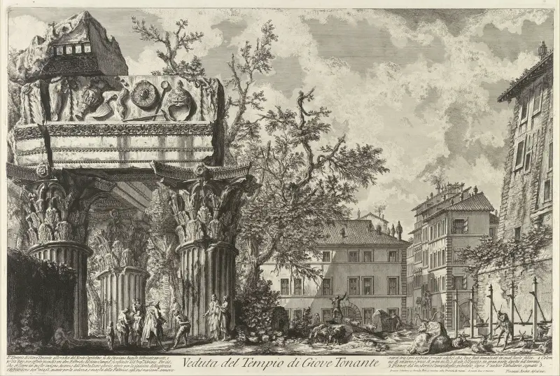 Vy med Jupitertemplet av Giovanni Battista Piranesi