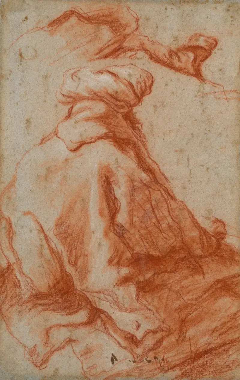 Man i turban, sedd bakifrån av Giovanni Battista Tiepolo