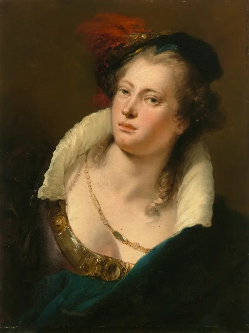 A young woman in sixteenth-century costume av Giovanni Battista Tiepolo