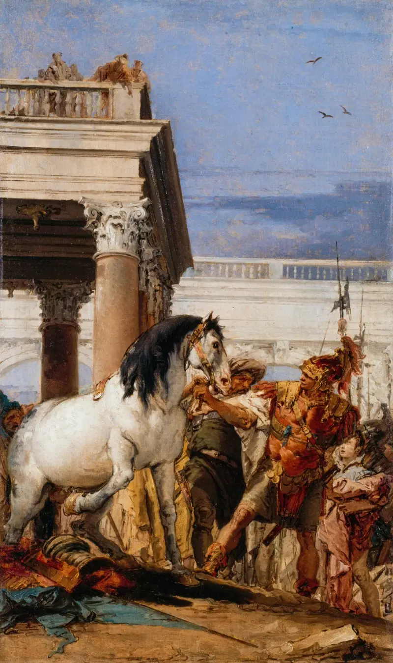 Alexander and Bucephalus av Giovanni Battista Tiepolo