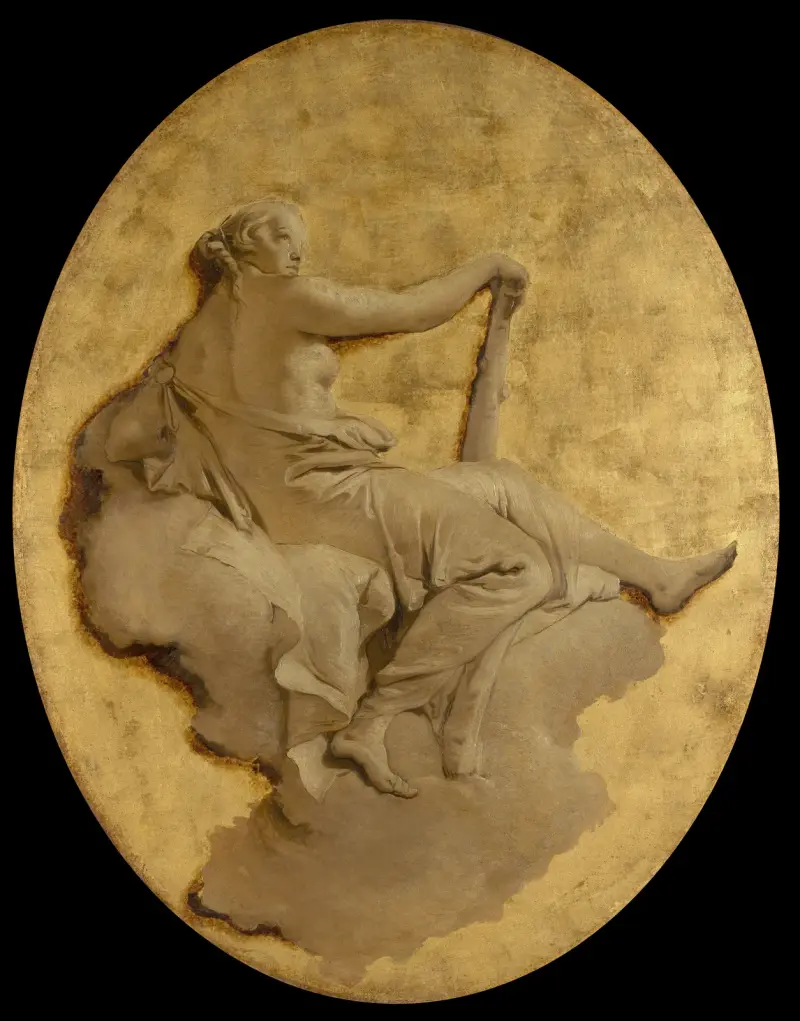Allegorical Figure of a Woman with a Club av Giovanni Battista Tiepolo