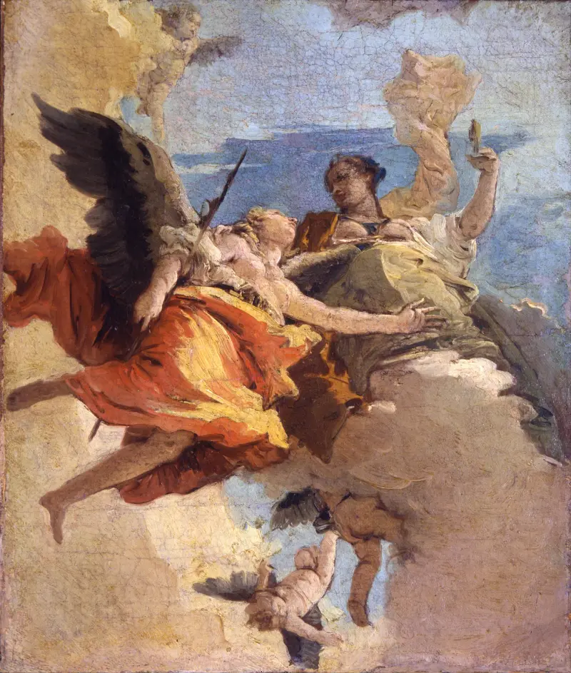 Allegory of Virtue and Nobility av Giovanni Battista Tiepolo