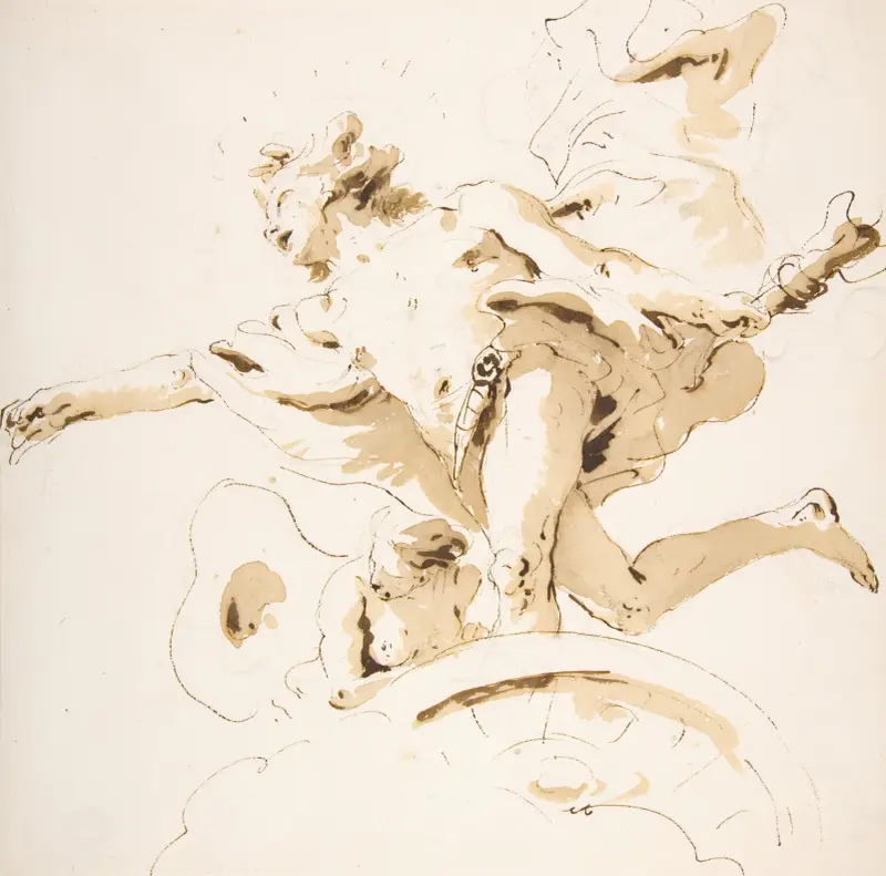 Apollo stående i sin vagn av Giovanni Battista Tiepolo