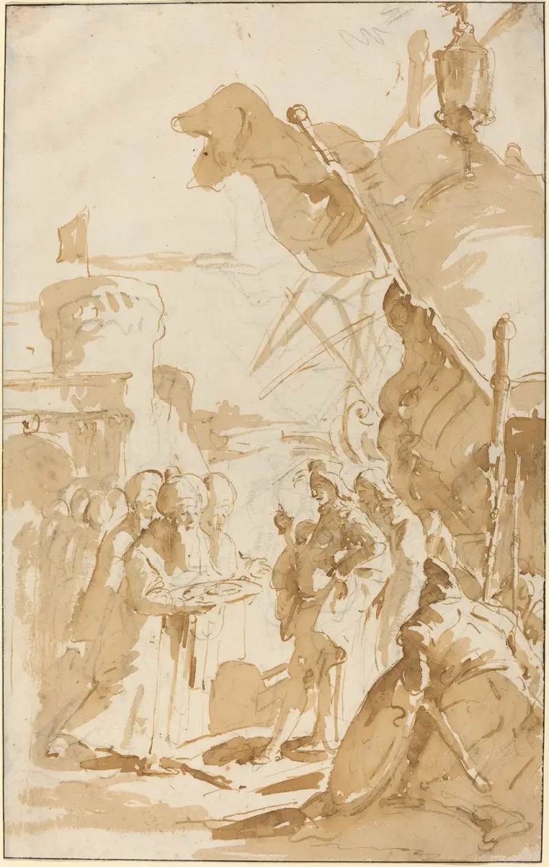 En stads kapitulation av Giovanni Battista Tiepolo