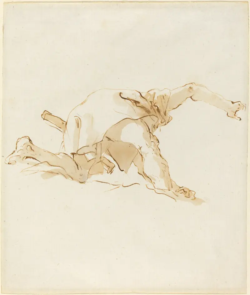 Figur på ett moln av Giovanni Battista Tiepolo