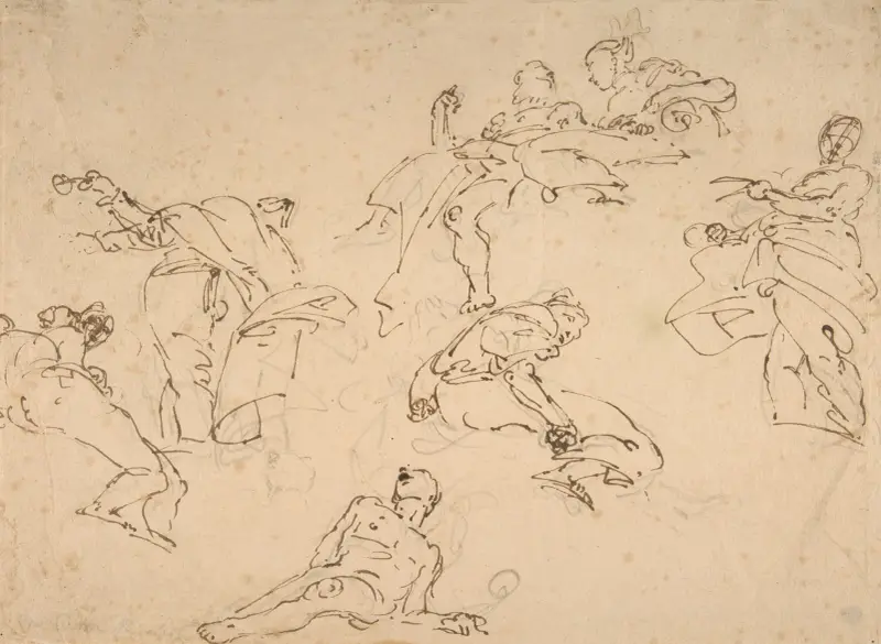 Figurstudier av Giovanni Battista Tiepolo