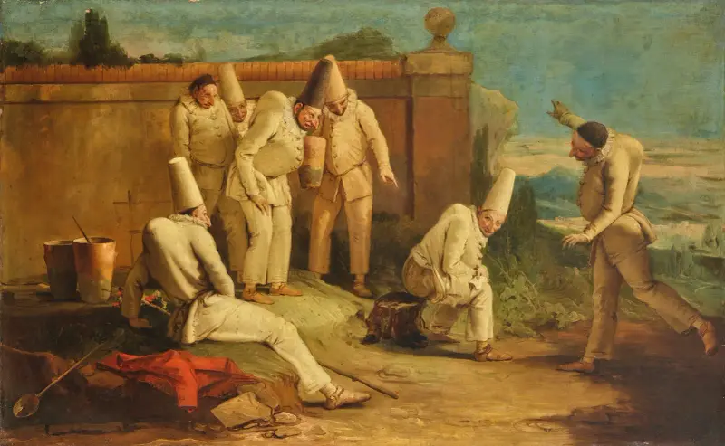 Guilty Punchinello av Giovanni Battista Tiepolo