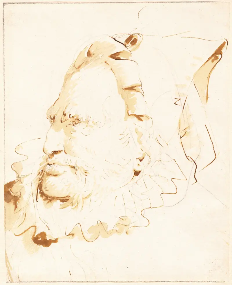 En trollkarls huvud av Giovanni Battista Tiepolo