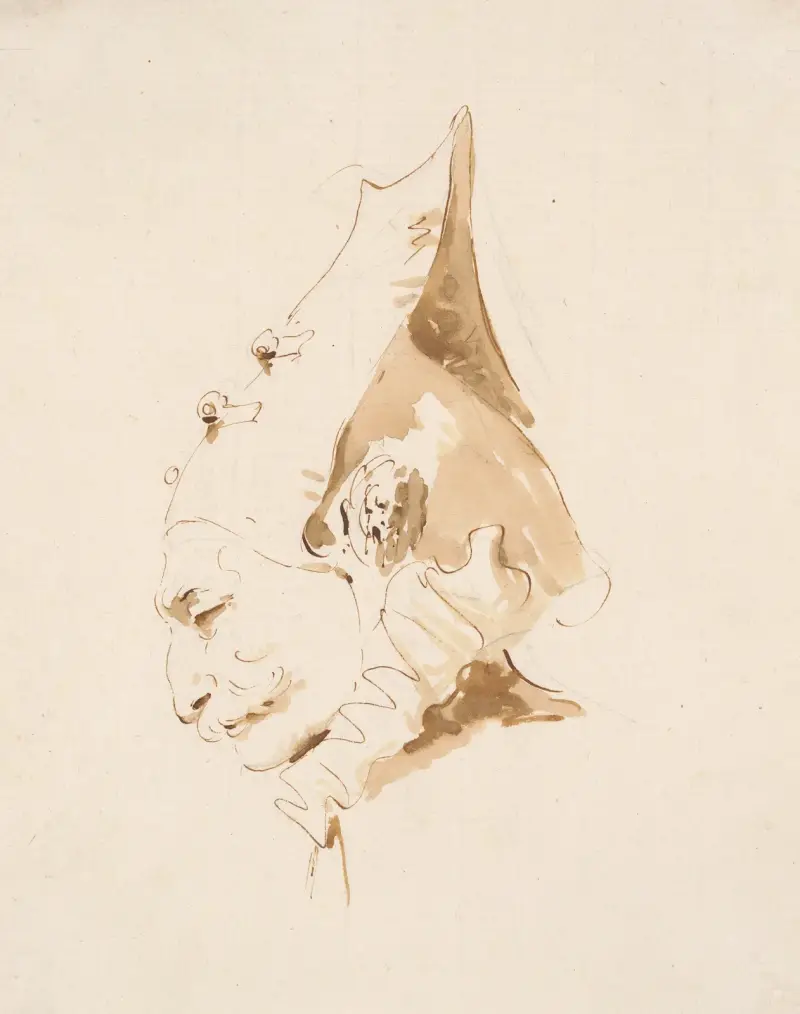 Huvud av en man i profil åt vänster av Giovanni Battista Tiepolo