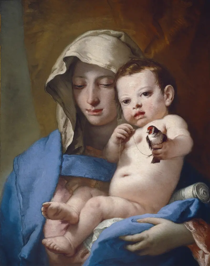 Madonnan med steglitsen av Giovanni Battista Tiepolo