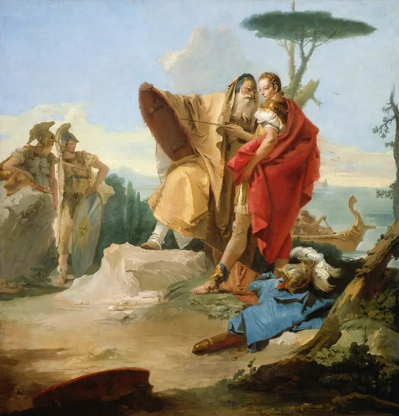 Rinaldo och trollkarlen från Ascalon av Giovanni Battista Tiepolo