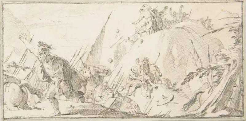 Stridsscen av Giovanni Battista Tiepolo