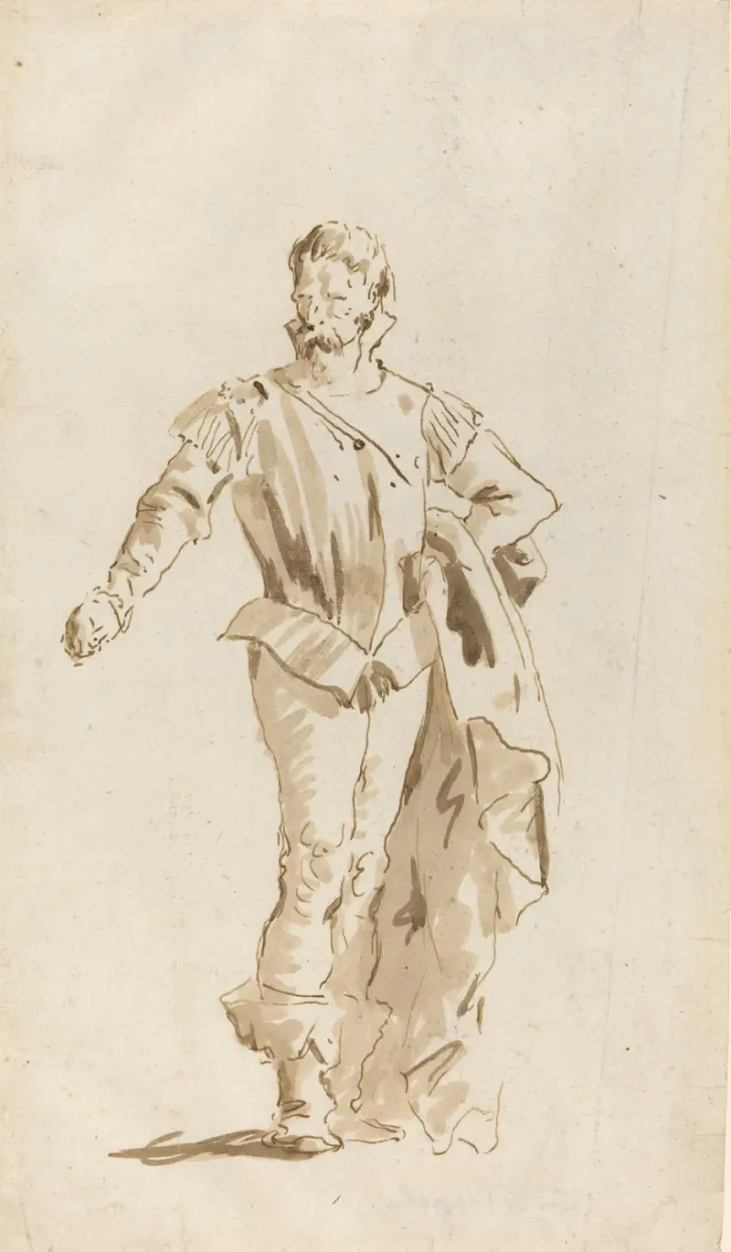 Standing Man in Sixteenth-Century Costume av Giovanni Battista Tiepolo