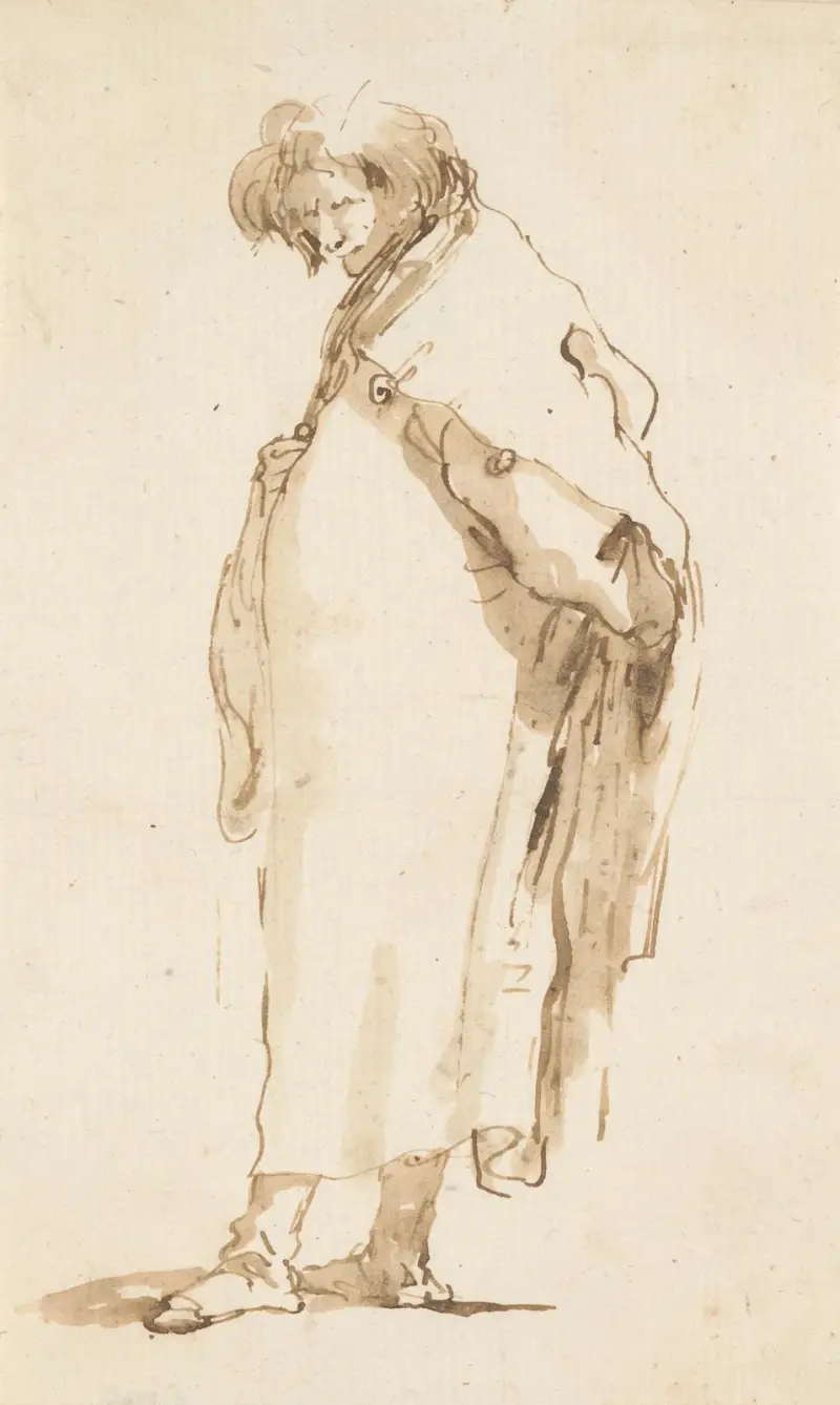 Stående man, vänd åt vänster av Giovanni Battista Tiepolo