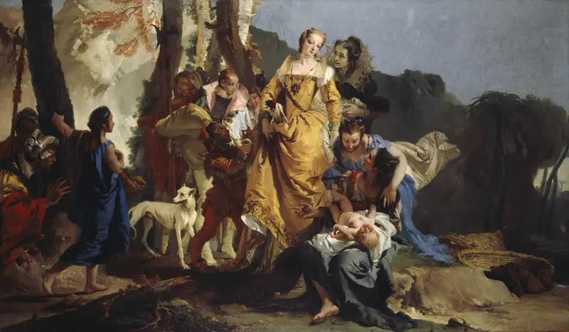 Moses hittas av Giovanni Battista Tiepolo