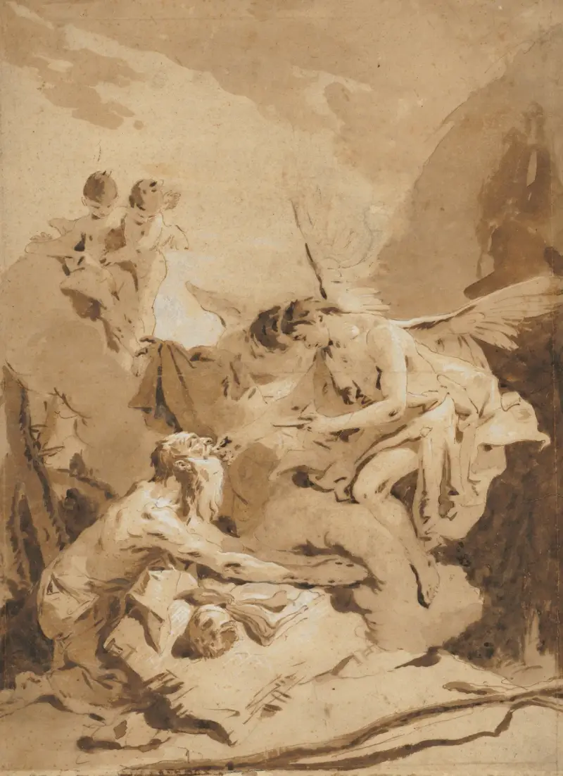 Den sista kommunionen av den helige Hieronymus av Giovanni Battista Tiepolo