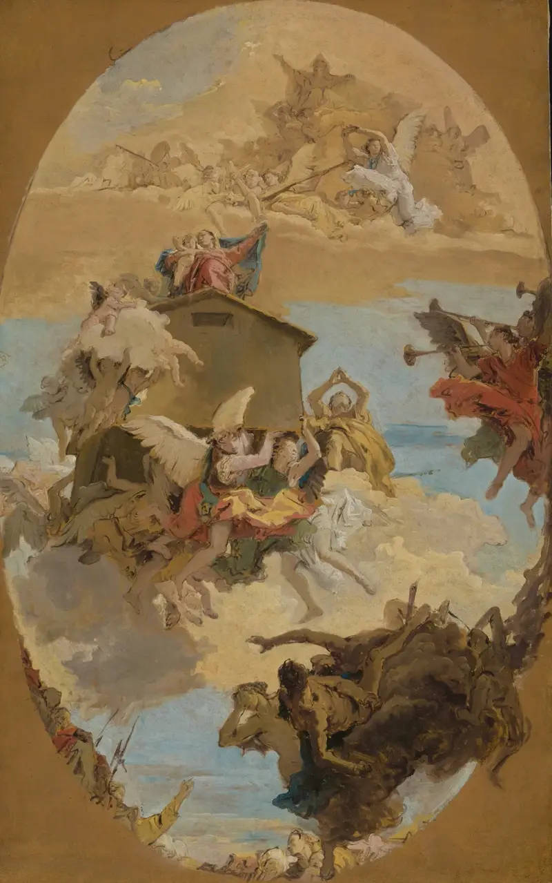 The Miracle of the Holy House of Loreto av Giovanni Battista Tiepolo
