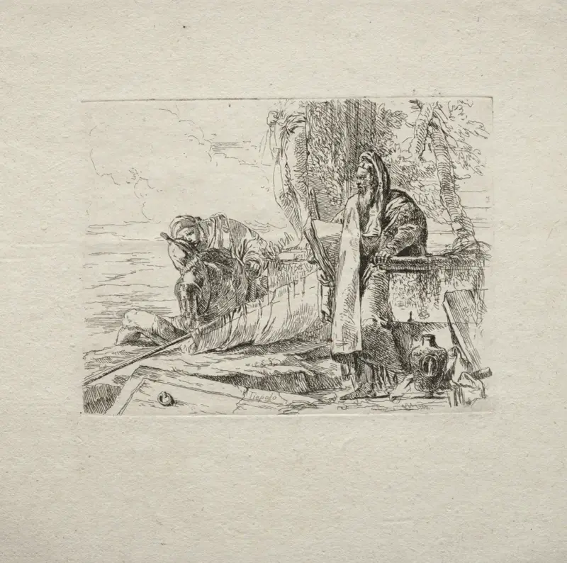 The Philosopher Standing with Book av Giovanni Battista Tiepolo