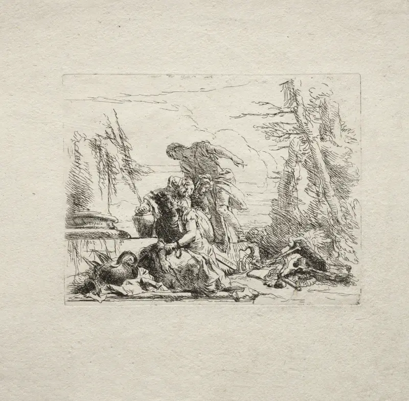 The Woman in Handcuffs av Giovanni Battista Tiepolo