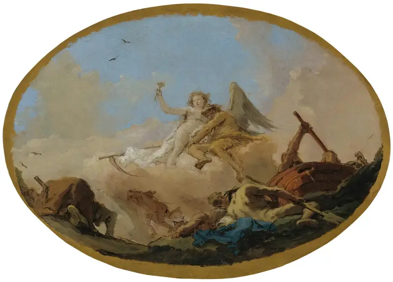 Tiden upptäcker sanningen av Giovanni Battista Tiepolo