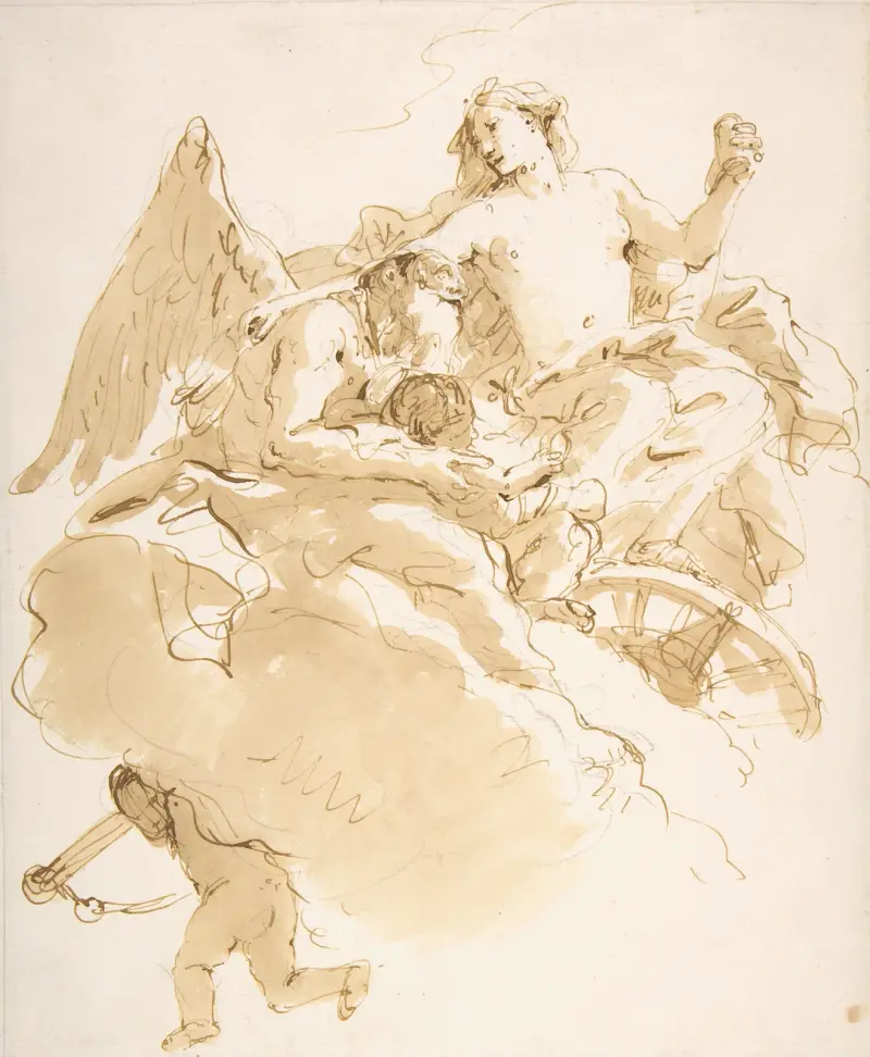 Venus anförtror ett spädbarn åt Tiden av Giovanni Battista Tiepolo