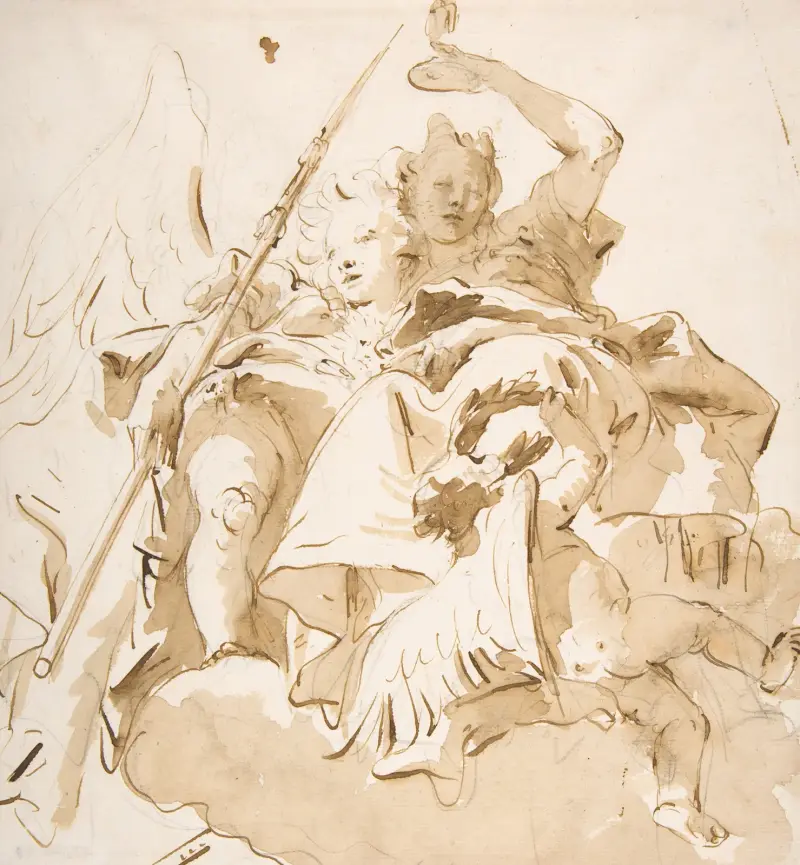 Virtue and Nobility av Giovanni Battista Tiepolo
