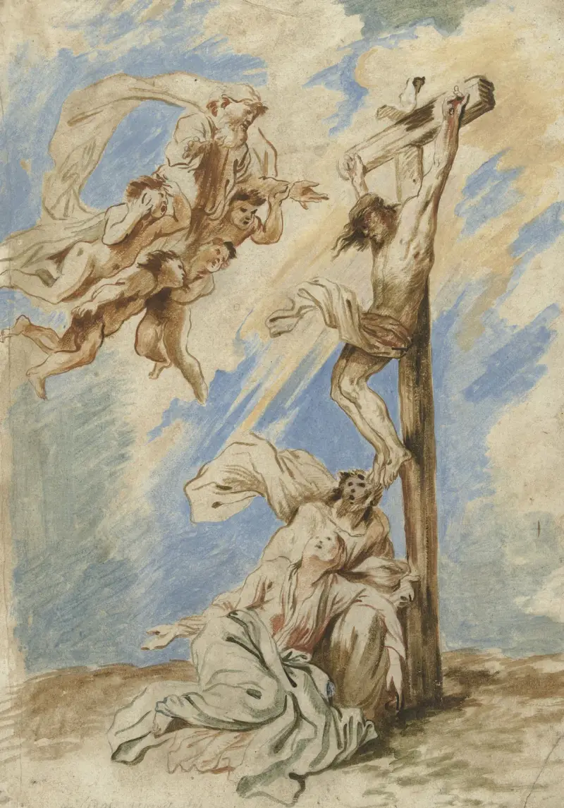 Christ on the Cross av Giovanni Benedetto Castiglione