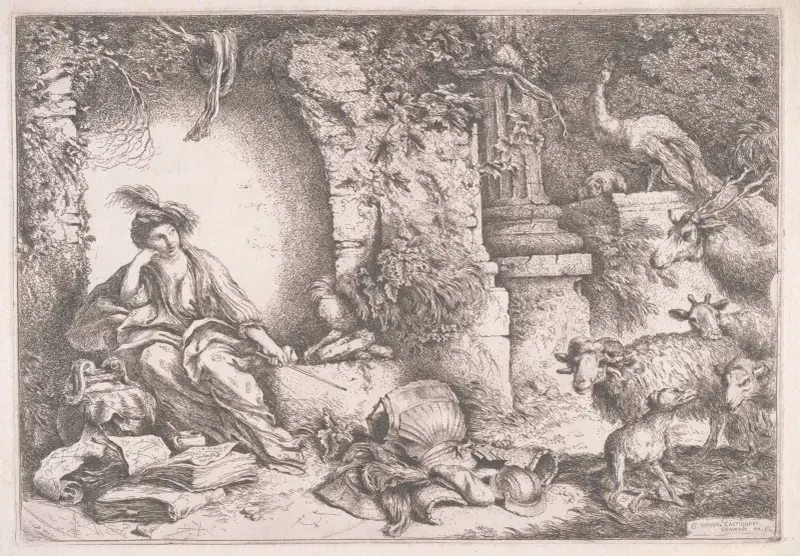 Circe Changing Ulysses’ Men to Beasts av Giovanni Benedetto Castiglione