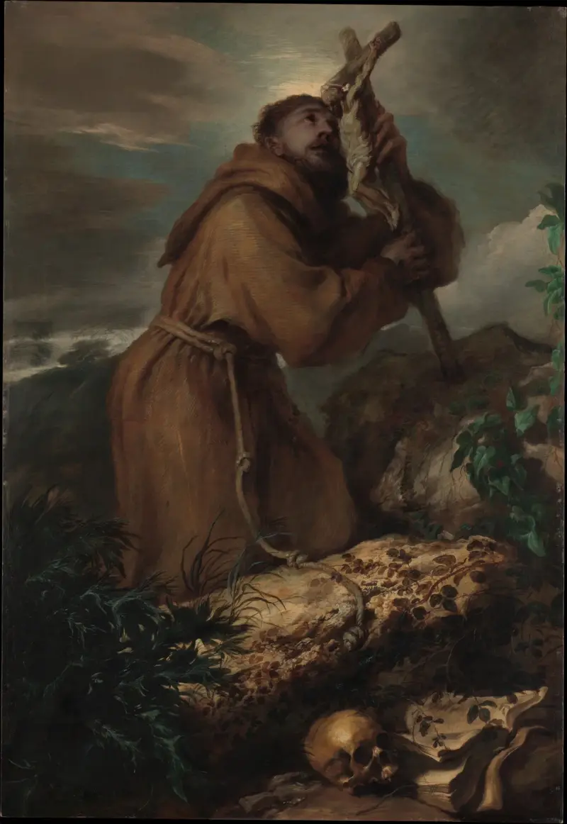 Den helige Franciskus i extas av Giovanni Benedetto Castiglione