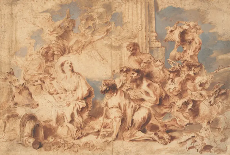 Herdarnas tillbedjan av Giovanni Benedetto Castiglione