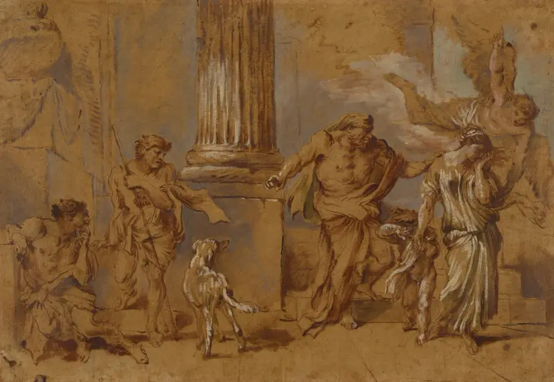The Expulsion of Hagar av Giovanni Benedetto Castiglione