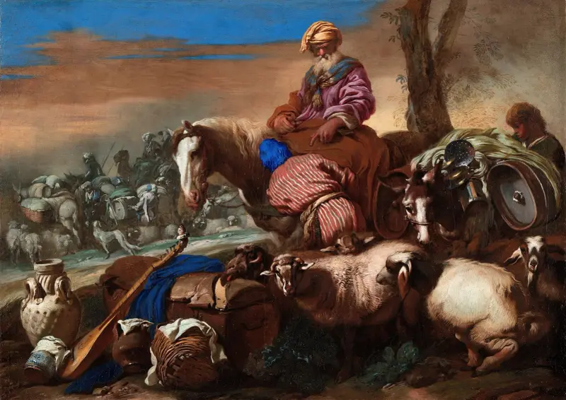 Der Eid von Abrahams Diener von Giovanni Benedetto Castiglione