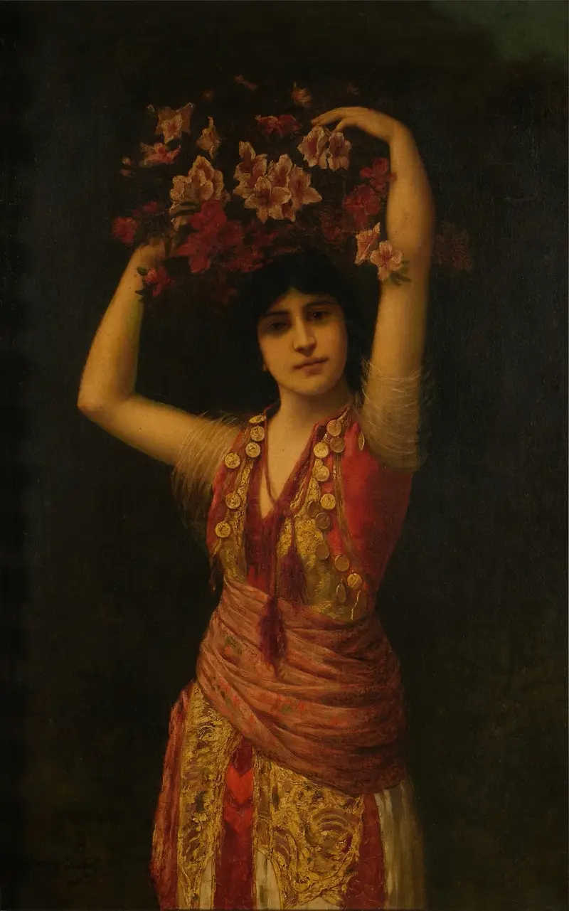 Frau mit Korb von Jean-Joseph-Benjamin Constant