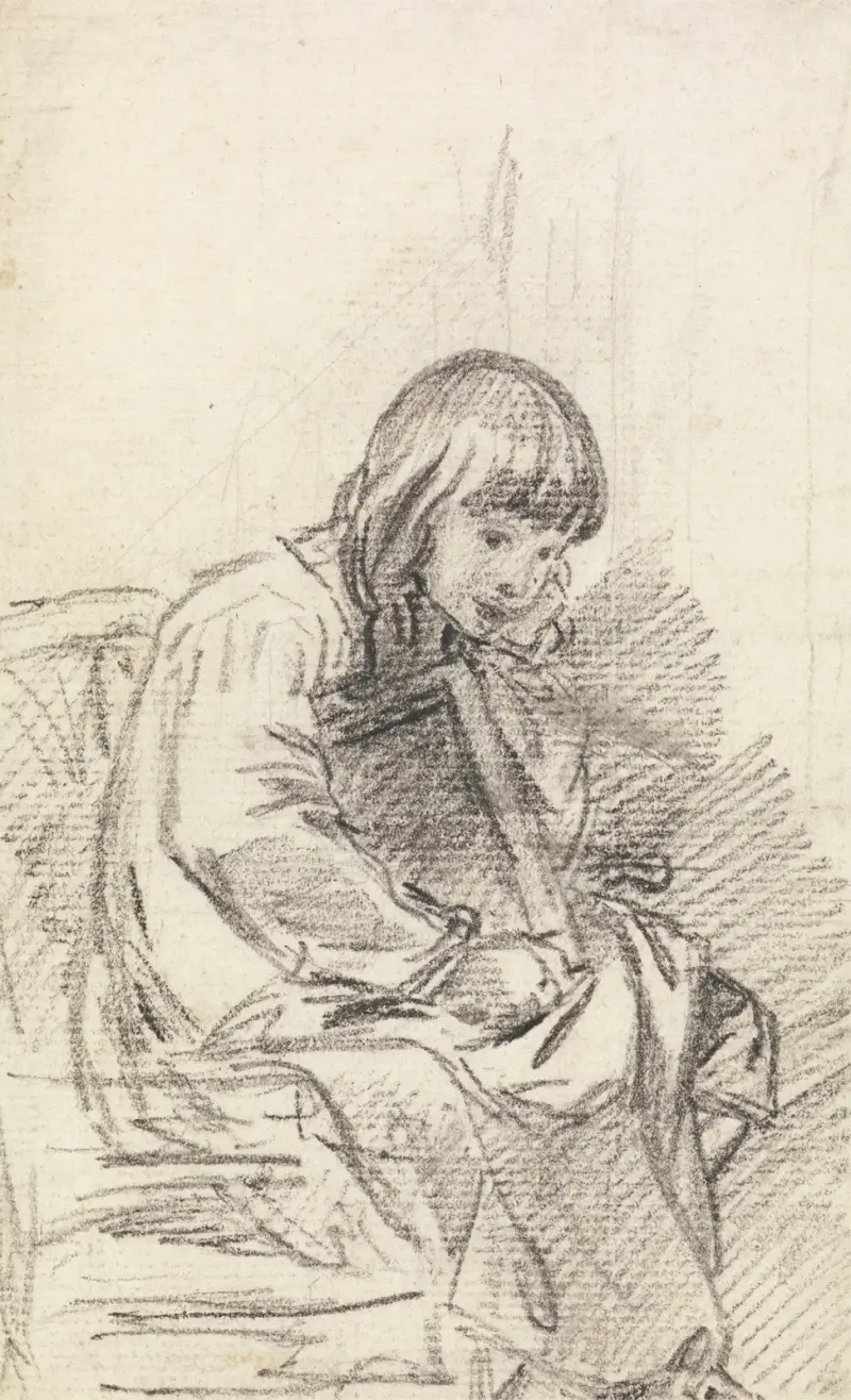 Ett sittande barn av Benjamin West