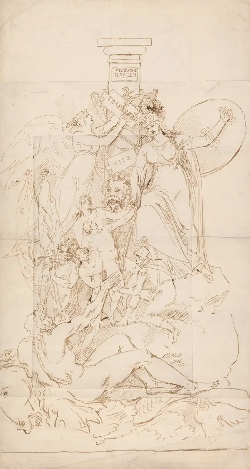 A Project for the Monument of the Apotheosis of Nelson av Benjamin West