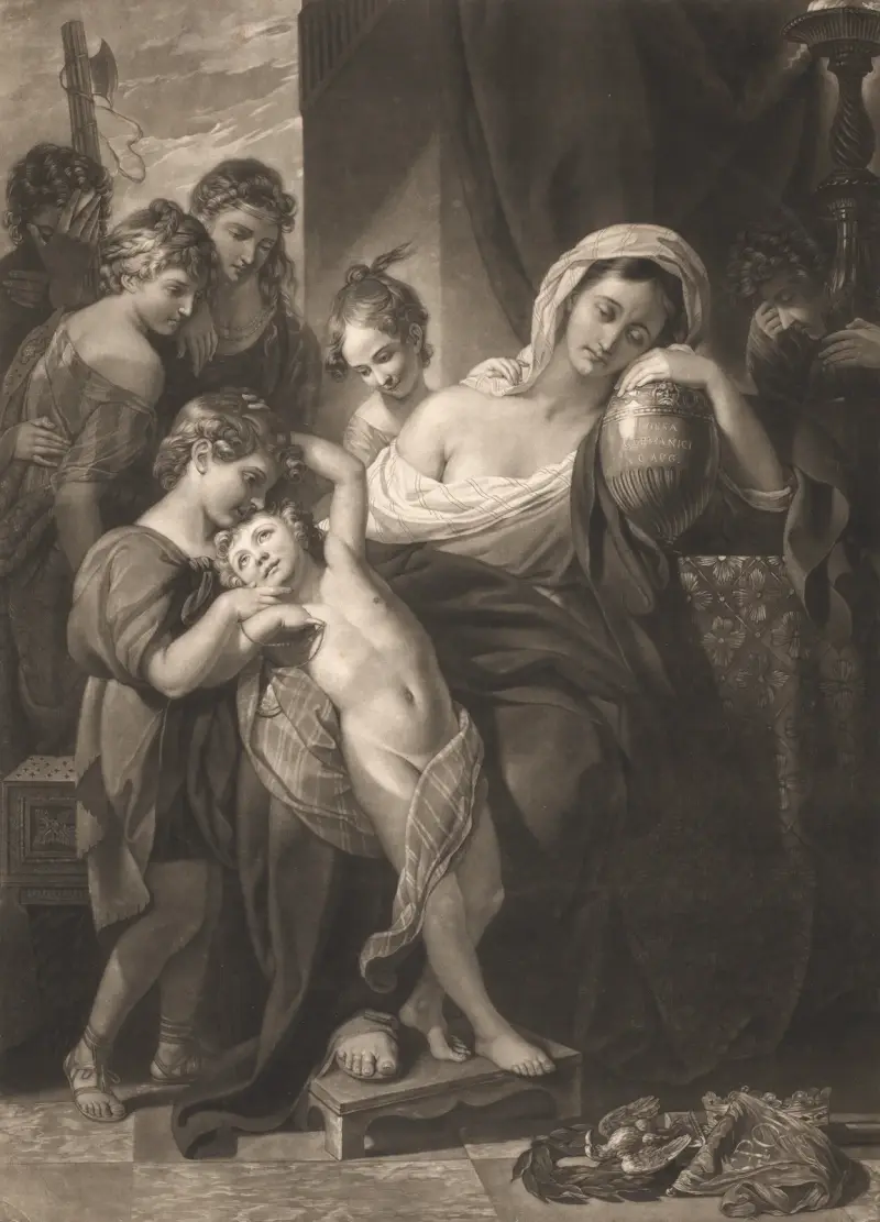 Agrippina omgiven av sina barn av Benjamin West