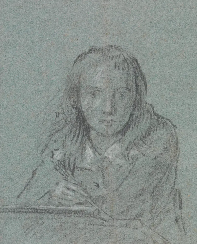 Der Sohn des Künstlers beim Schreiben von Benjamin West