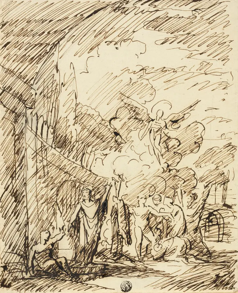 Figurer i landskap av Benjamin West