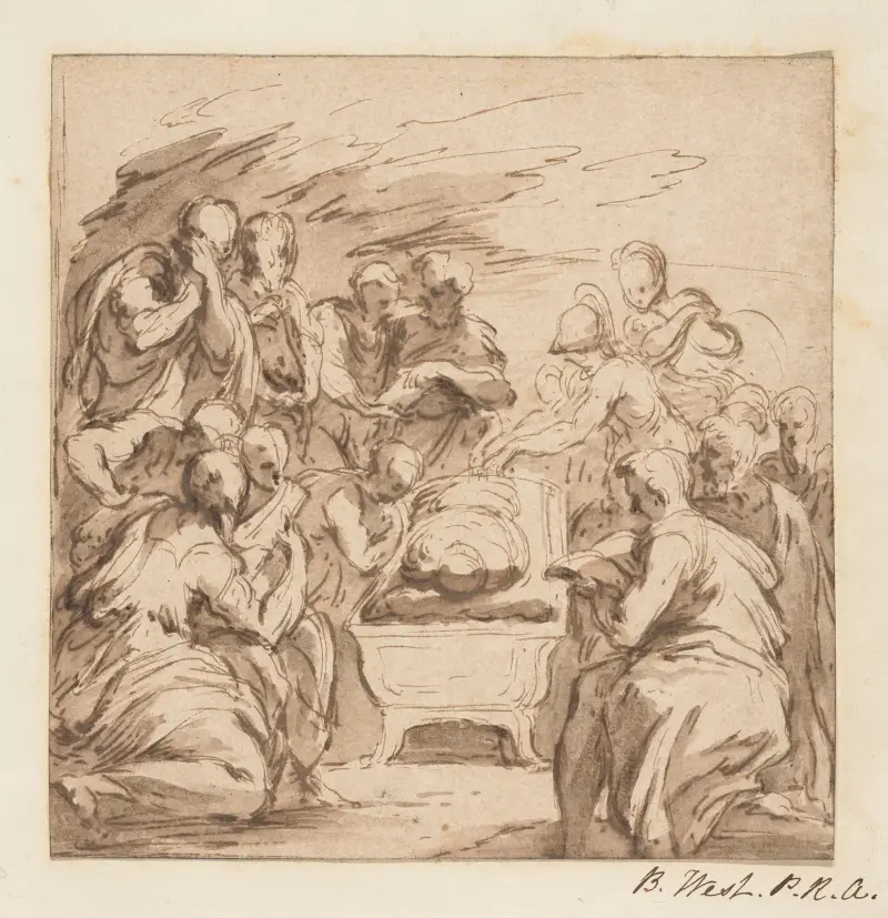 Sörjande figurer av Benjamin West