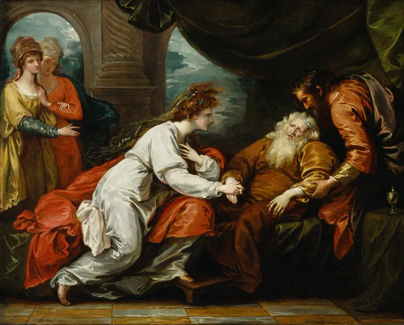 Kung Lear och Cordelia av Benjamin West
