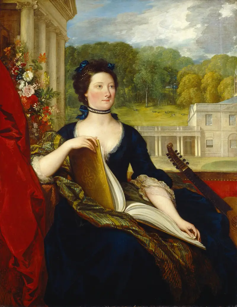 Maria Hamilton Beckford (Mrs. William Beckford) av Benjamin West