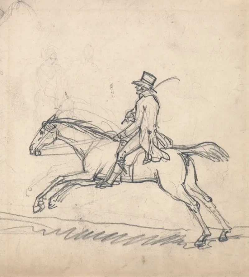 Reiter im Galopp nach links von Benjamin West