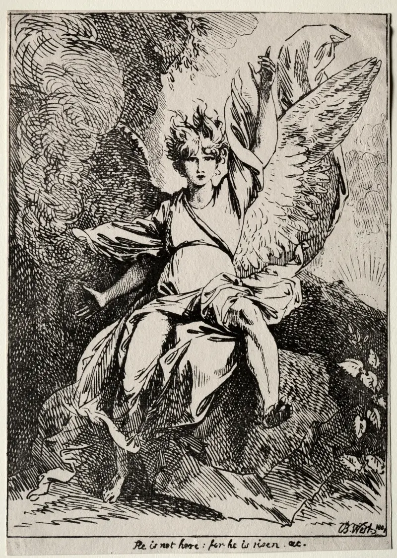 The Angel at the Tomb of Christ av Benjamin West